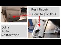 How to fix a rust hole  no body filler    diy auto restoration
