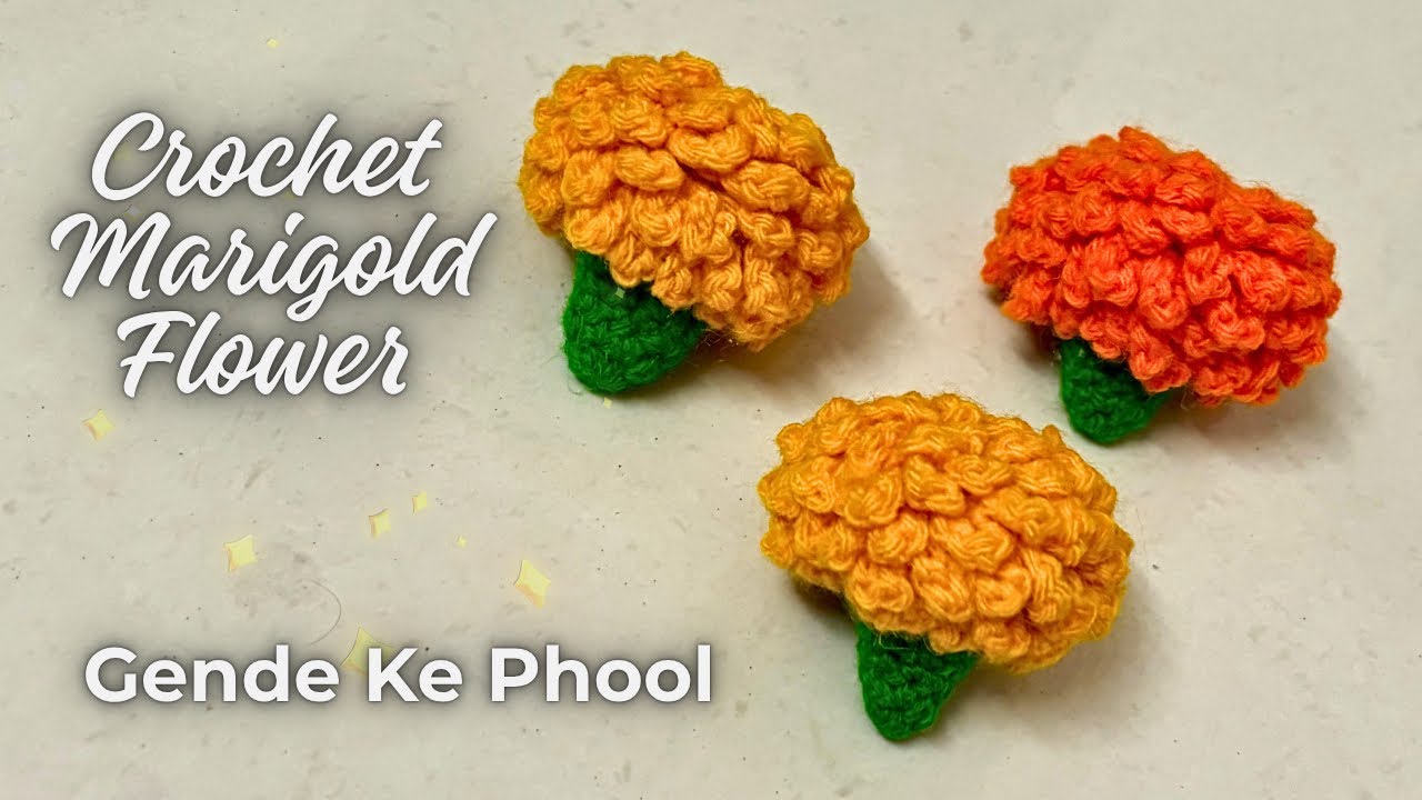 🌸Easy Crochet Marigold Flower for Beginners | Gende ke Phool | Diwali Decoration Idea