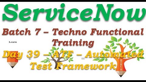 Batch 7 || Day 39 || ATF - Automated Test Framework ||Techno Functional Training || San Diego