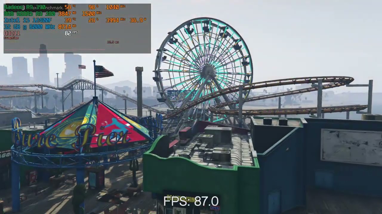 GTA V - R9 390 8GB + i5 12400F | 1080P | ULTRA Settings - YouTube