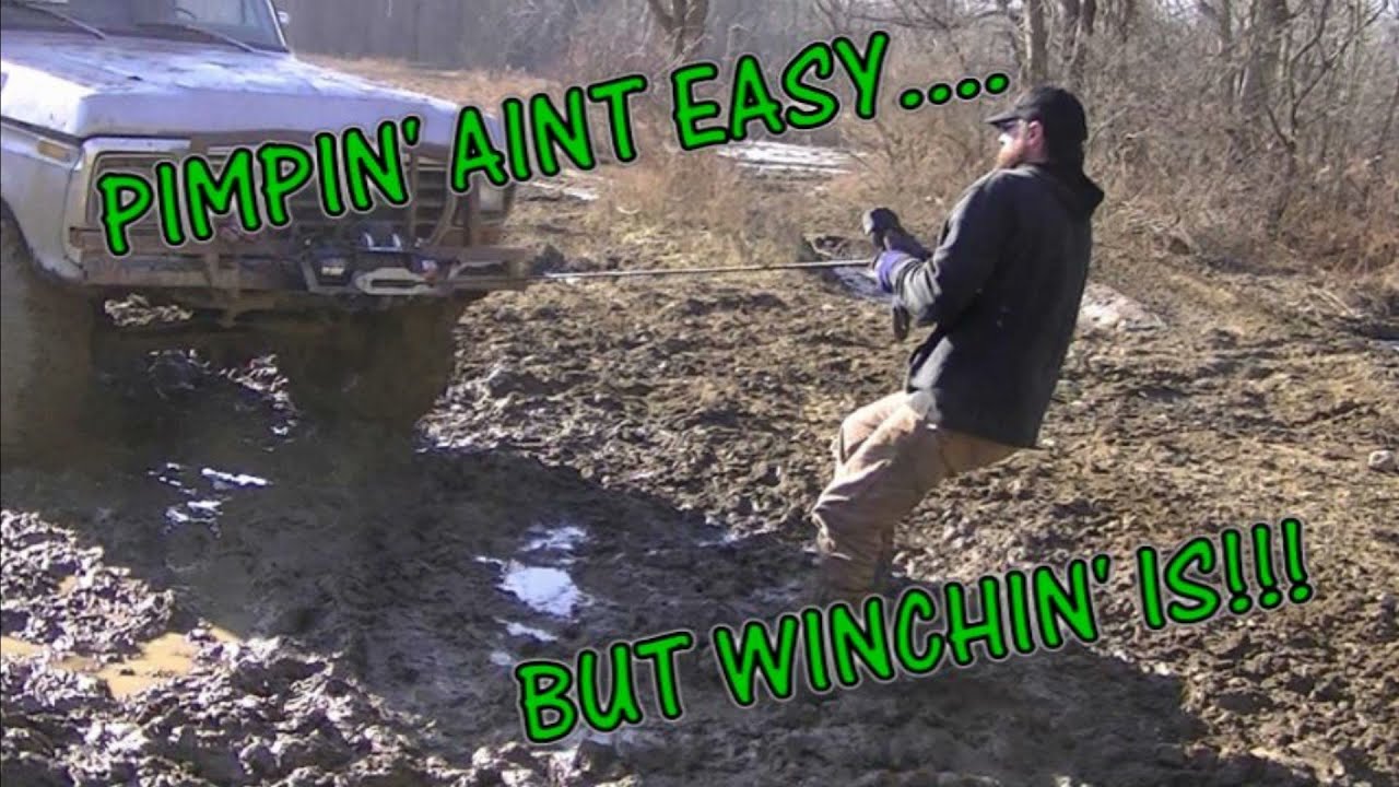 Smittybilt X20 12000 pound Winch: Winching out F-ZOMB50! How to: winch a stuck truck.