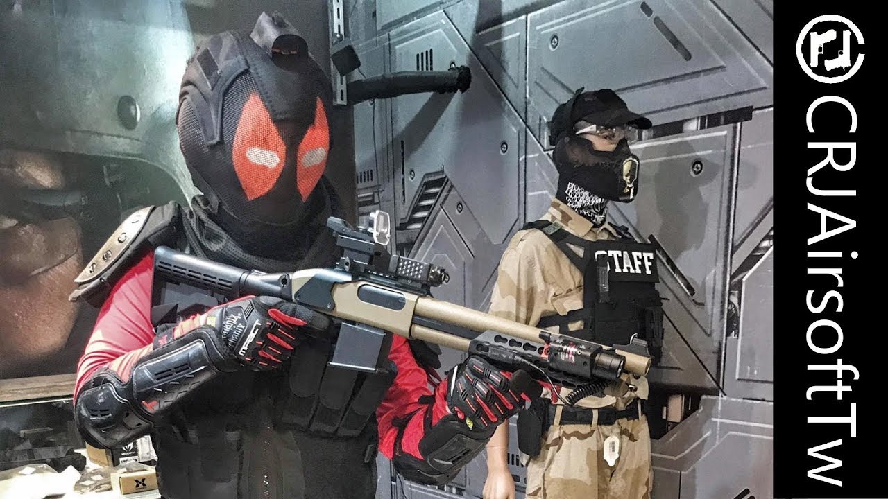 生存遊戲~黑死侍 GE M870實戰 Black Deadpool costume| Airsoft Game 東湖 防空動 ACTion Bunker