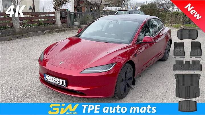 Tesla Model 3 2024 Highland 3W TPE All-weather floor mats (Unboxing & Full Review)