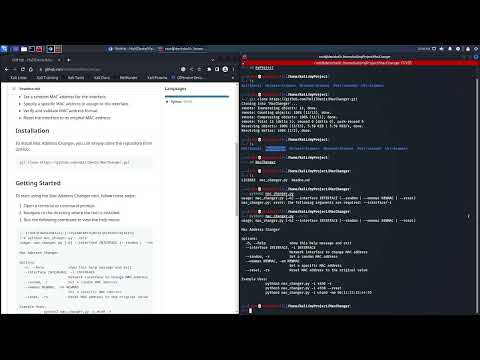 Changing Mac Address with Python (kali linux & linux)