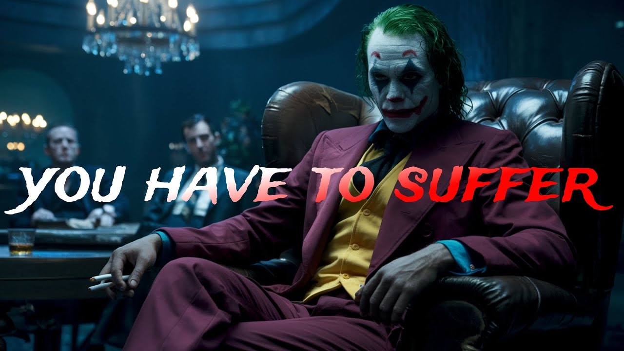 To grow you must suffer-Joker Dark Motivation