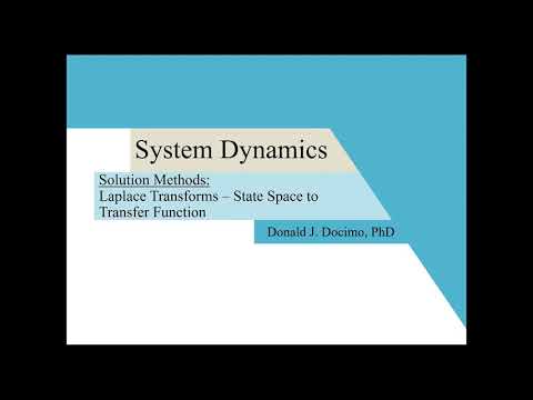 State Space to Transfer Function - YouTube