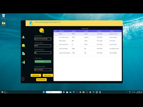 Finances Management System Using C#.Net and SQL Server 1