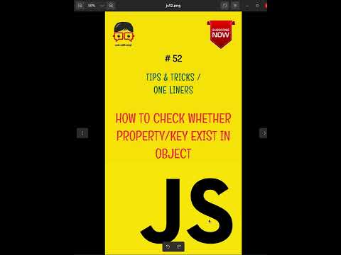 JS TIPS & TRICKS / ONE LINERS #52 - How to check whether property/key exist in variable/object
