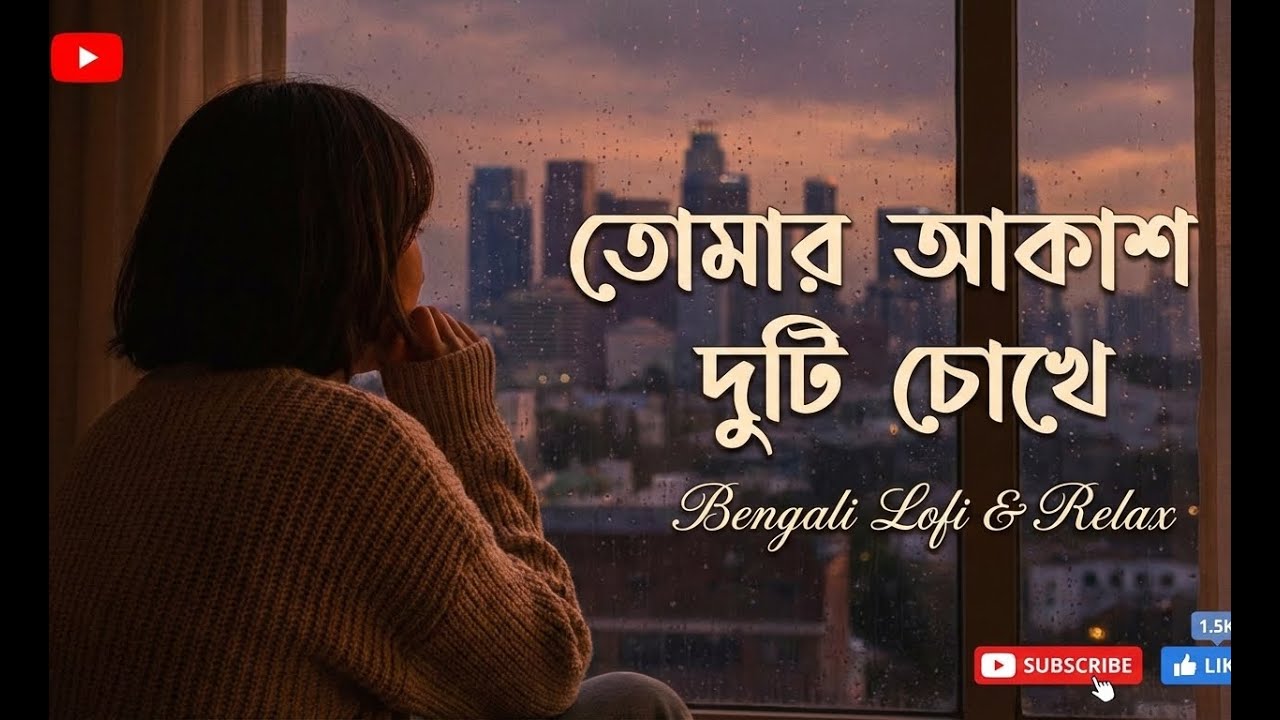 তোমার আকাশ দুটি চোখে | Bengali Lofi Song | Relax & Chill Vibes | Love Lofi 2025