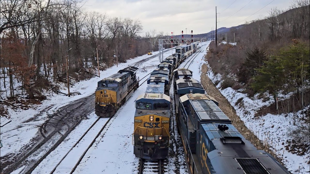 Delaware Lackawanna, C&O, and Seaboard fallen flags on CSX mixed ...