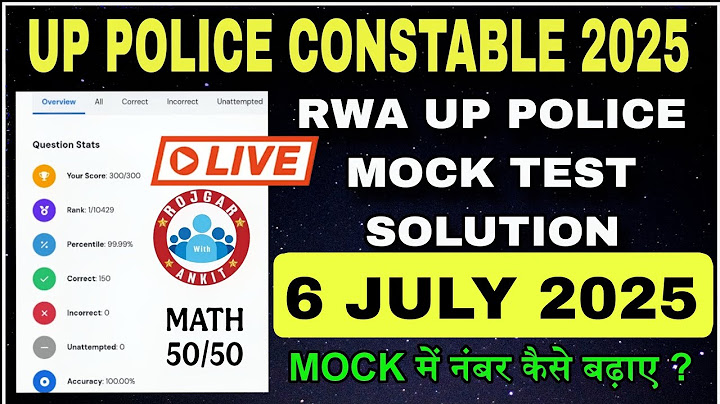 Rojgar With Ankit Up Police Constable 6 JULY 2025 Free Weekly Mock Test Solution✅