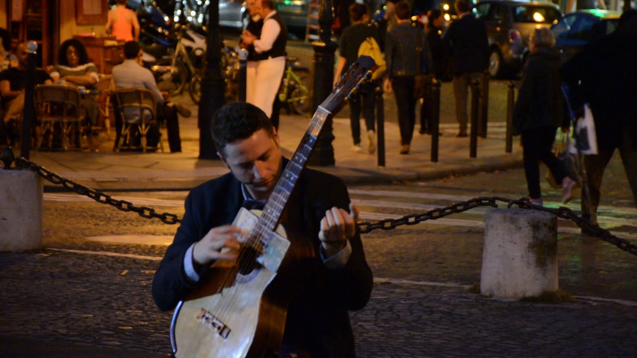 Street Music Of Paris Night Youtube