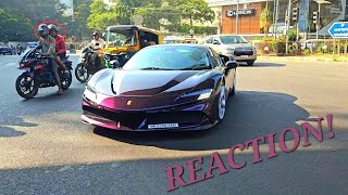 Ferrari SF90 In India | Ferrari Public Reaction | Supercars In India