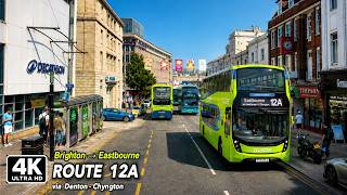 Brighton to Eastbourne | England’s Stunning Coastal Bus Journey | Route 12A 🇬🇧 4K