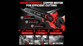 2026 Upgraded 8 Inch Brushless Cordless Chainsaw With 6 Inch 8 Inch Guide