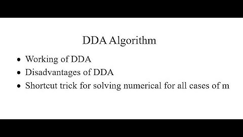 DDA Algorithm