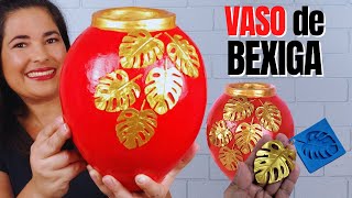 Easy cement pottery making | Cement flower vase - balloon flower vase making
