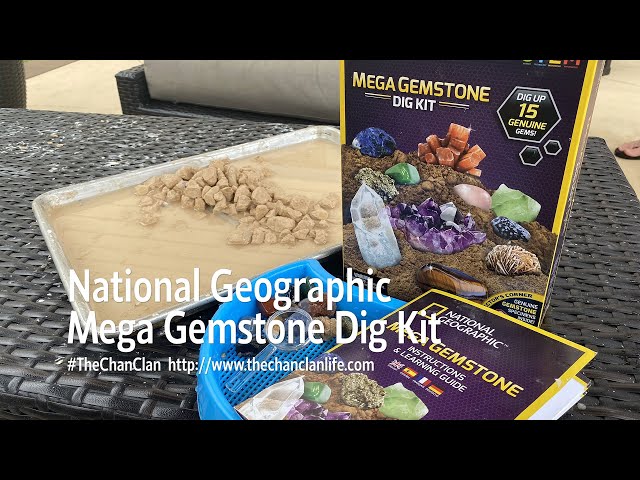 National Geographic Mega Gemstone Dig Kit – Dig Up 15 Real Gems