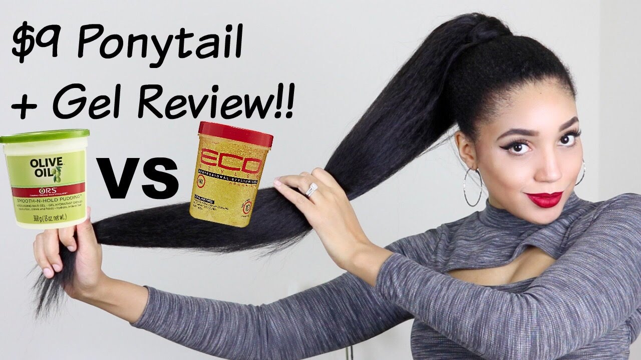 9 Yaki Ponytail On Natural Hair Olive Oil Gel Vs Eco Styler