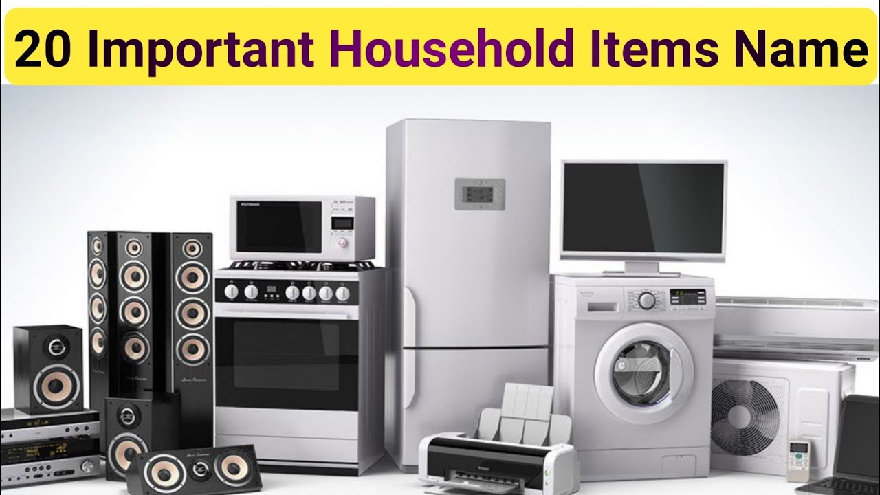 20 Important Household Items Name In English | Daily Life Useful House Hold Items Name In English