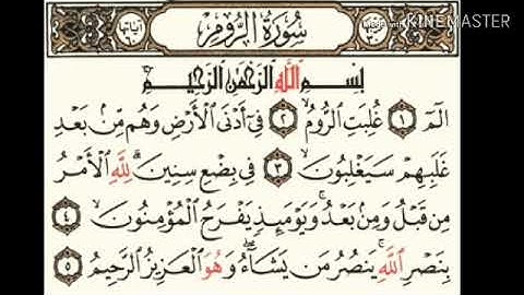 سورة الروم - من آية ( ١ ) إلى آية ( ١٥ ) - للقارئ : ماهر المعيقلي .