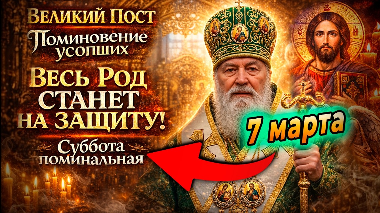 7 марта -ВЕСЬ РОД СТАНЕТ НА ЗАЩИТУ! ПОМИНАЛЬНАЯ СУББОТА За усопших. Поминовение Панихида