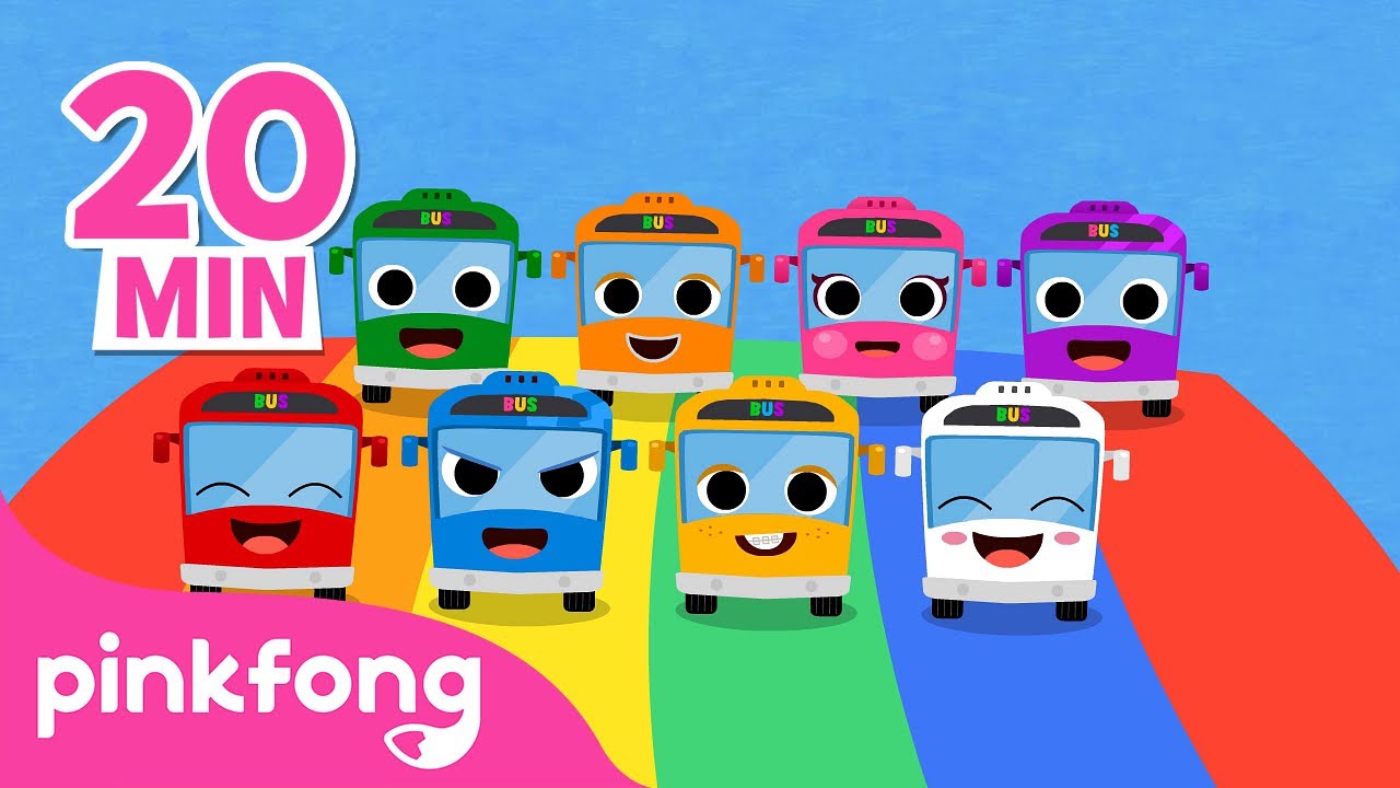 Ônibus Coloridos e mais músicas infantis | +Compilação | Pinkfong Canções para crianças