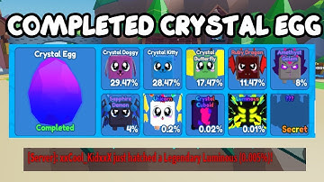 Hatched all Legendarys in Crystal Egg | Mining Simulator 2 Update