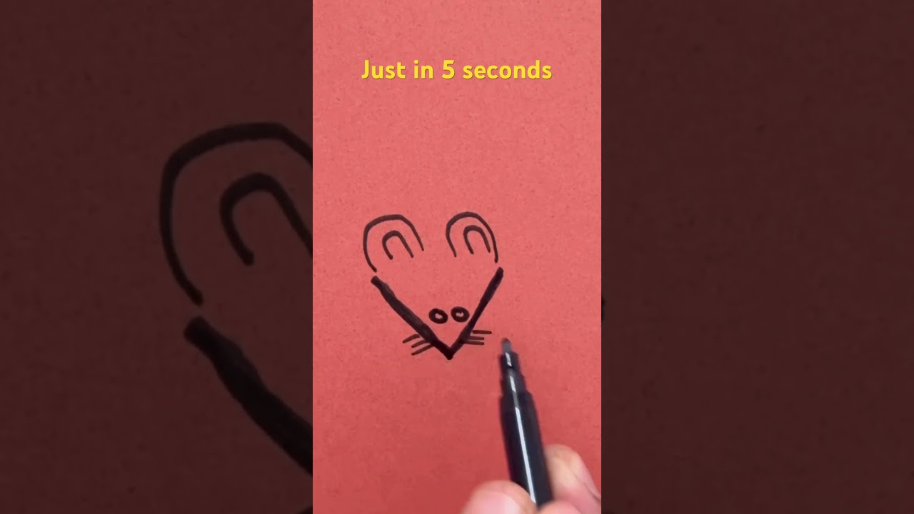 Drawing a Rat 🐀 Just Few Seconds.  