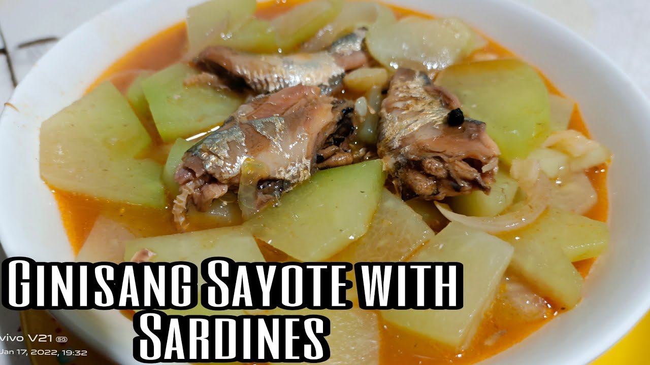 GINISANG SAYOTE WITH SARDINES | Nikoletta Tsiapa