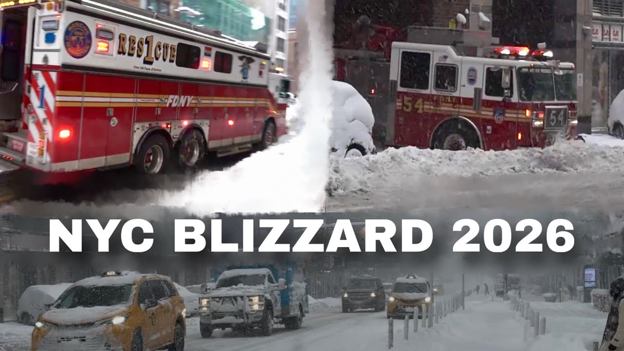 FDNY im Blizzard NYC – Heavy Snowstorm in New York City 23.02.2026 