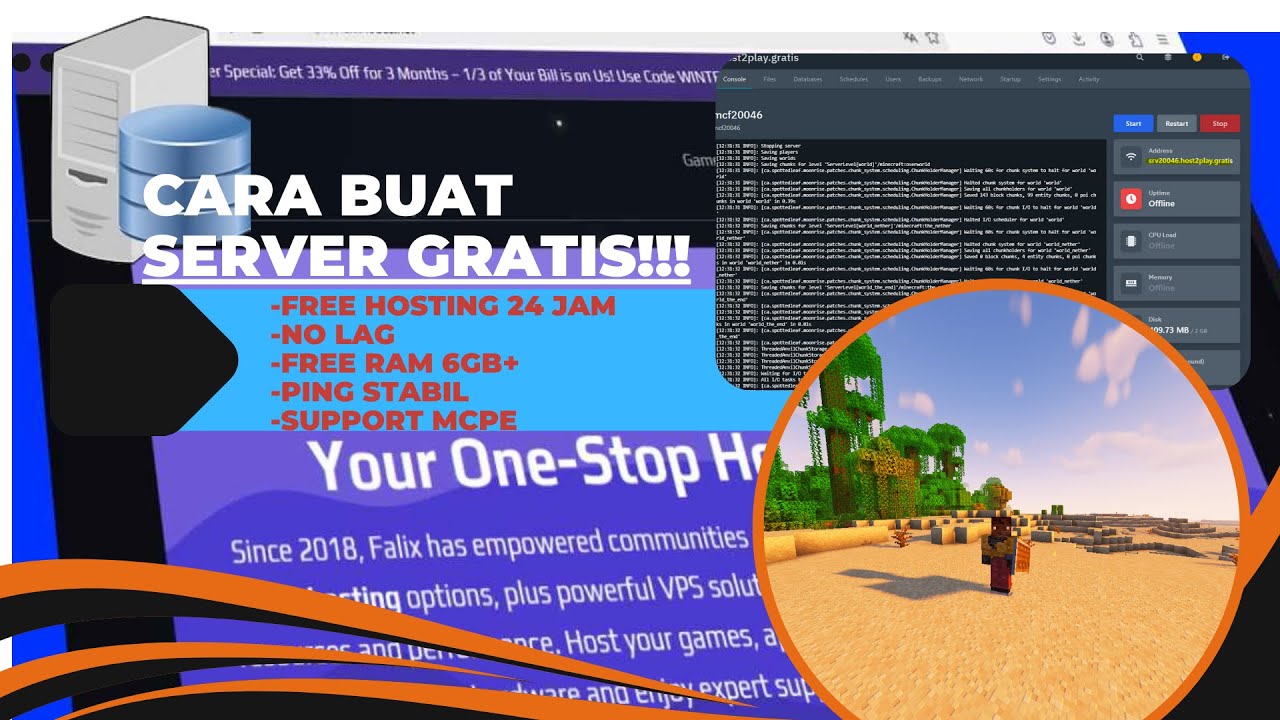 Cara Bikin Server Di Minecraft 1.21 GRATIS ANTI LAG 24