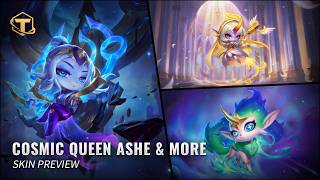 Chibi Cosmic Queen Ashe, Banana Soraka, &amp; Nebulae Astrovix – Skin Preview || Teamfight Tactics