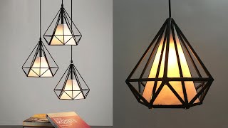 DIY Paper Hanging Lamp | lampshade | lantern | Paper craft | Home decor | Paper lantern DIY
