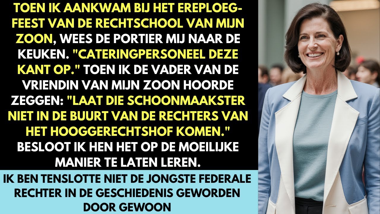 Op Het Rechtenevenement Van Mijn Zoon Dachten Ze Dat Ik Personeel Was – Tot Mijn Naam Werd Genoemd.