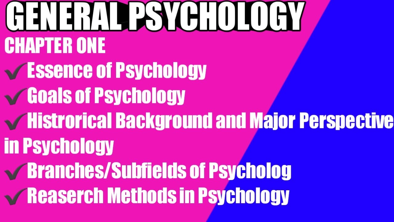 General psychology Chapter 1 part 2 Early School of Thought in