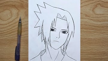 How to draw Sasuke | Sasuke Uchiha step by step | Easy anime naruto characters for beginners