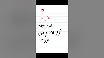 Python - 028 : Membership Operators in Python #python #pythonprogramming #pythontutorial