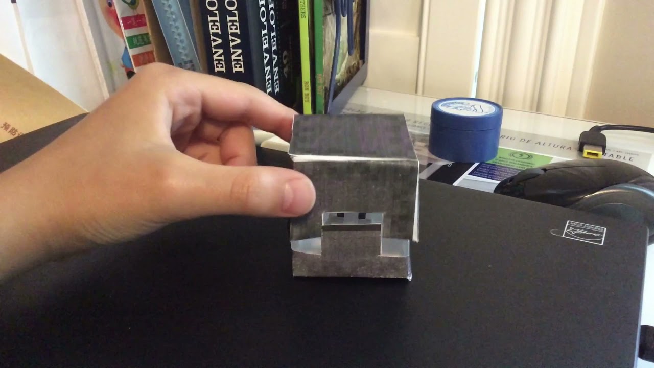 Minecraft papercraft bendable shulker YouTube