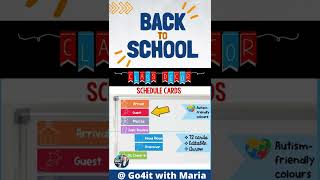 Classroom Daily Visual Schedule Cards Printable & Editable PDF