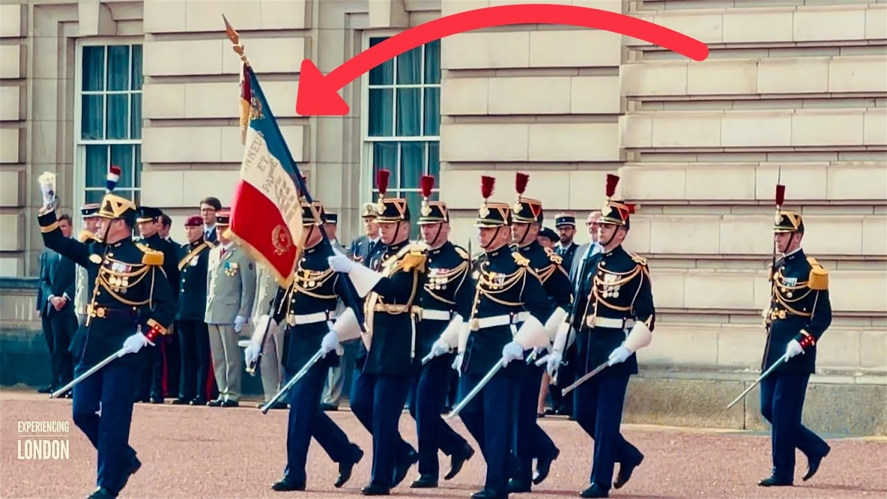 FIRST EVER IN HISTORY: French Gendarmerie Nationale Changing of the Guard at BUCKINGHAM PALACE