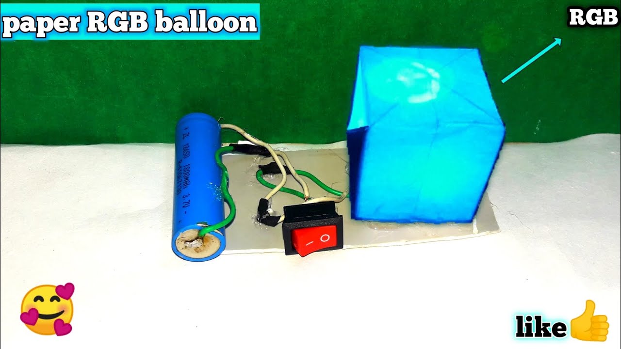 Rgb Paper how to make paper RGB balloon in RGB lights in telugu - YouTube