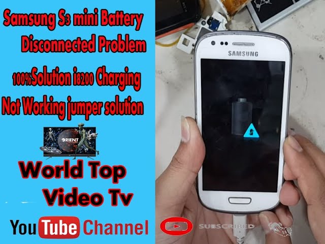 Samsung S3 mini# Battery Disconnected Problem 100%Solution i8200 Charging Not jumper soluti - YouTube