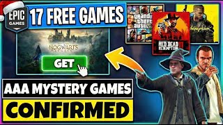 Epic Games Mystery Game 2025 Explained - FULL LEAKED LIST!😱 (Hogwarts Legacy, GTA 5, RDR2 FREE!)