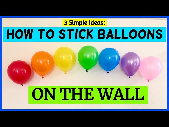 Use painters tape to attach balloons to a wall at your home birthday party  and use as a bac…