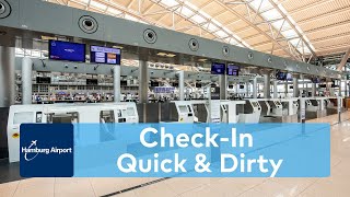 Self Check-in und Gepäckautomaten am Hamburg Airport (Deutsche Version)