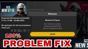PUBG NEW STATE Maintenance in progress error problem fix