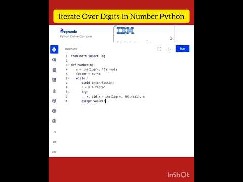 ITERATE OVER DIGITS