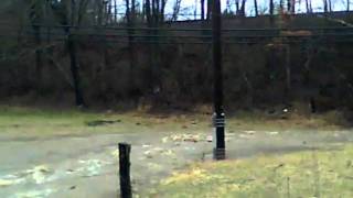 Flooded Stream Overflows In Glen Rock PA.AVI