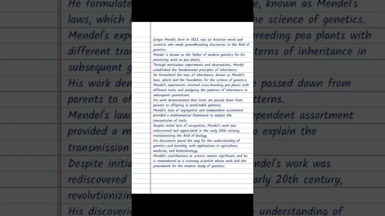 Essay on Mendel